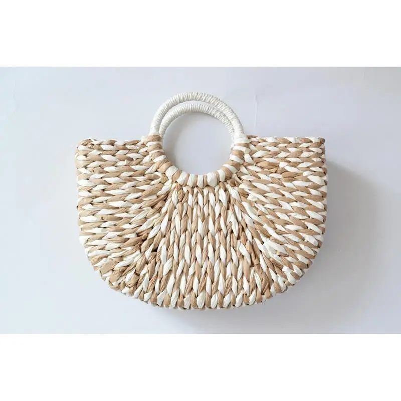 2020 New Mixed Color Woven Women's Summer Straw Bag Handbag a6208