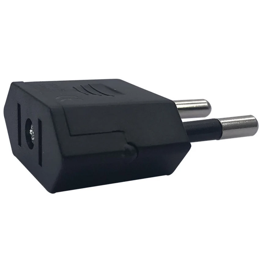 Biała czarna z nas do UE podróżna Mini Adapter wtyczka brazylia 2 Prong AC wtyczka elektryczna 4.0MM 6A 2Pin gniazdo adaptera 125V 250V