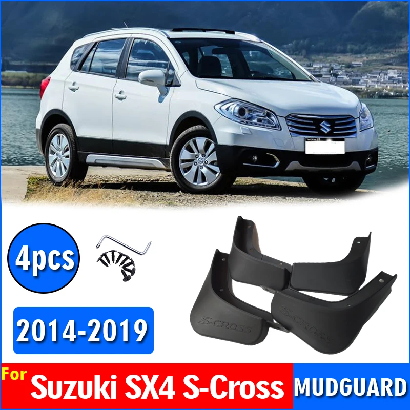 

4pcs FOR Suzuki SX4 S-CROSS Mudguard Fender Mud Flap Guards Splash Mudflaps Car Accessories Auto Styline Mudguards 2014-2019