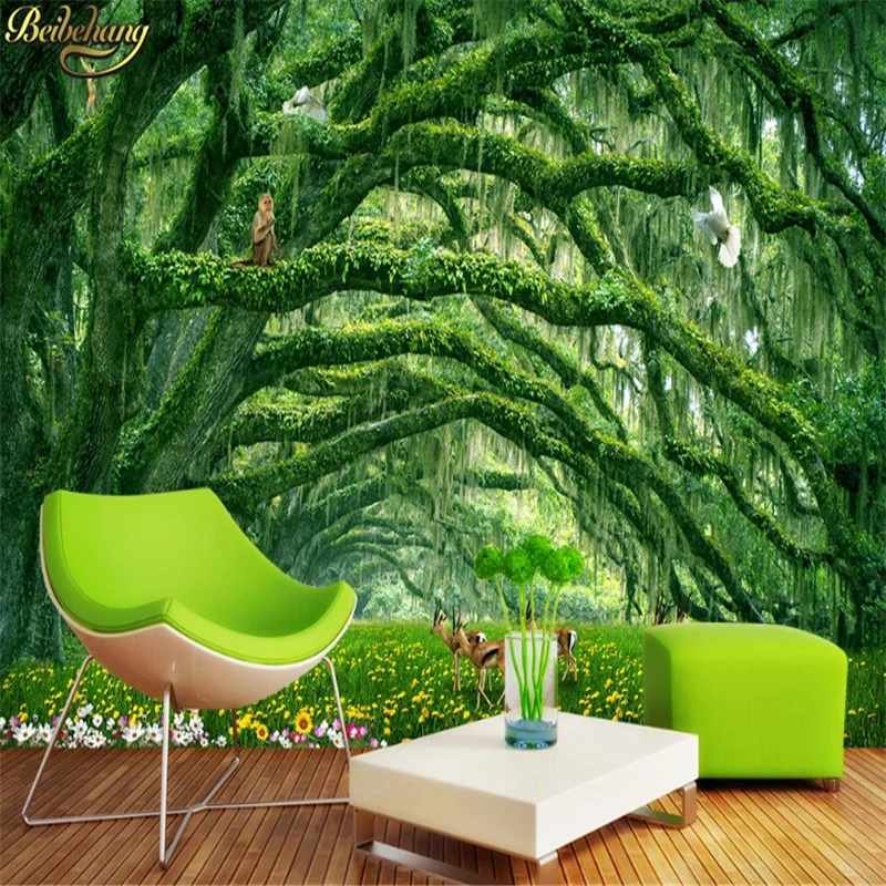 

beibehang custom murals wallpaper 3d Photo Background woods photo living room bedroom murals-3d papel de parede