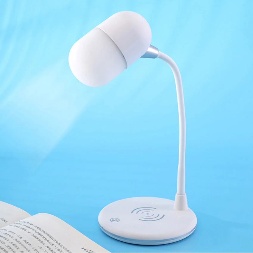 Lampada da tavolo ricaricabile a LED pieghevole flessibile con luce notturna a libro di lettura a Clip luce dimmerabile a LED con caricabatterie, luce da scrivania