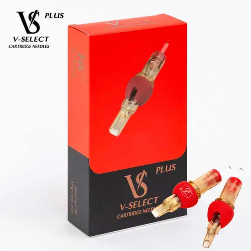 Agujas para cartuchos de tatuaje EZ v-select, además de cubiertas curvas de espuma Magnum para cartucho, máquina de tatuaje rotativa, empuñaduras de tatuaje, 16 unids/caja