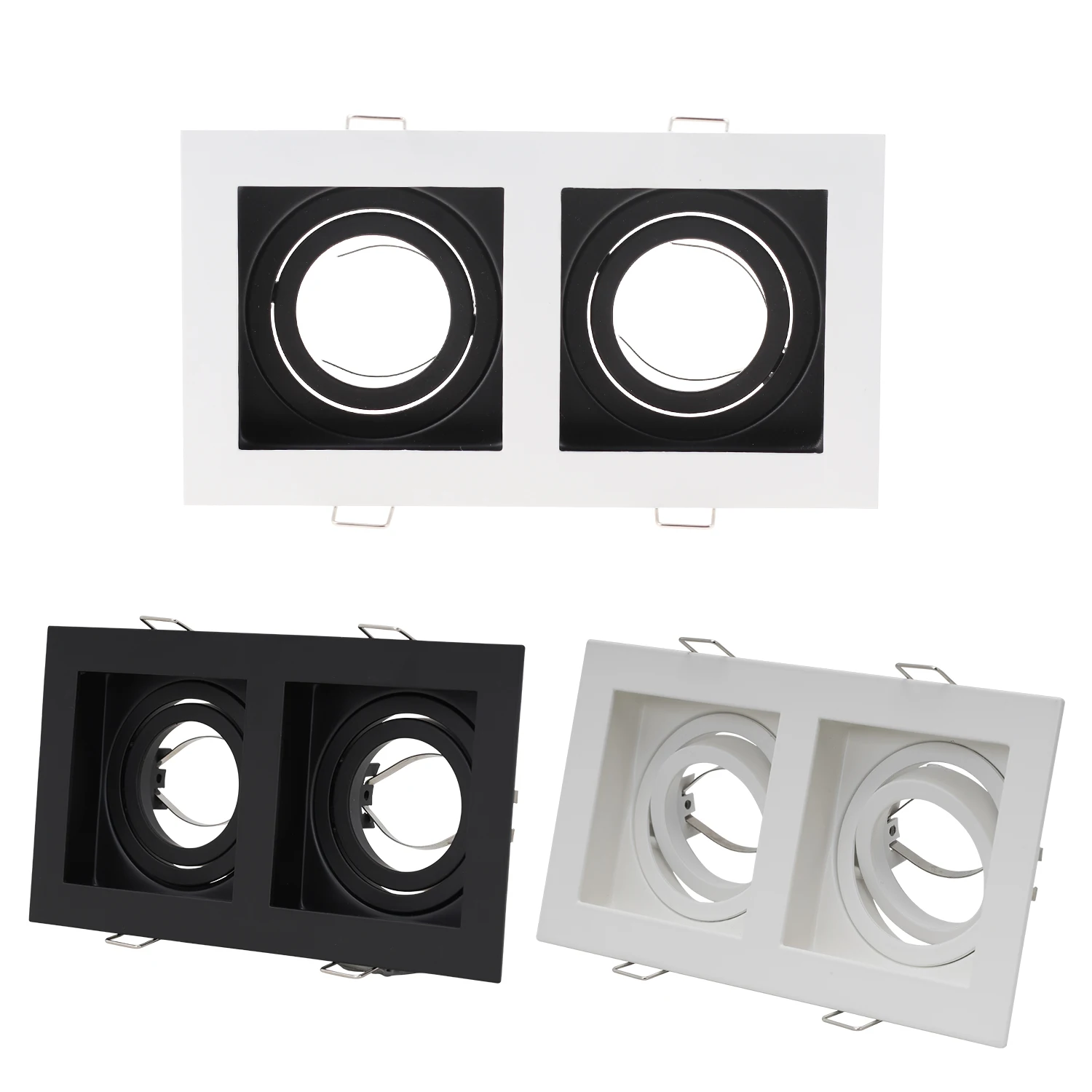 Led Spotlight Plafond Frame Ronde GU10 MR16 Montage Houders Led Verzonken Plafond Spot Lamp Zwart Wit