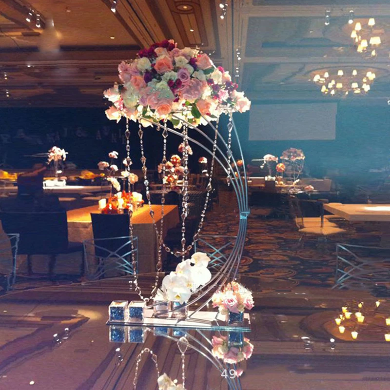 Imagem -06 - Gold Metal Flower Stand para Evento Wedding Centerpiece Festa Rack Decoração de Casa Stand Alto Road Lead 82cm 323 Pcs