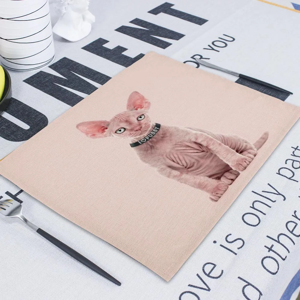 Cartoon Animal Drink Coaster Table Napkins Placemat For Dining Table Cup Coaster Placemats For Table Individual Table Mat