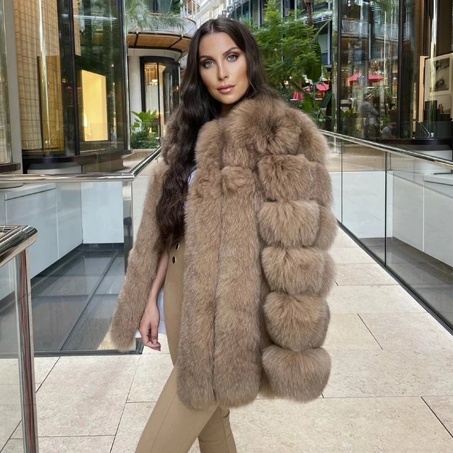 Genuine fur coats for shops