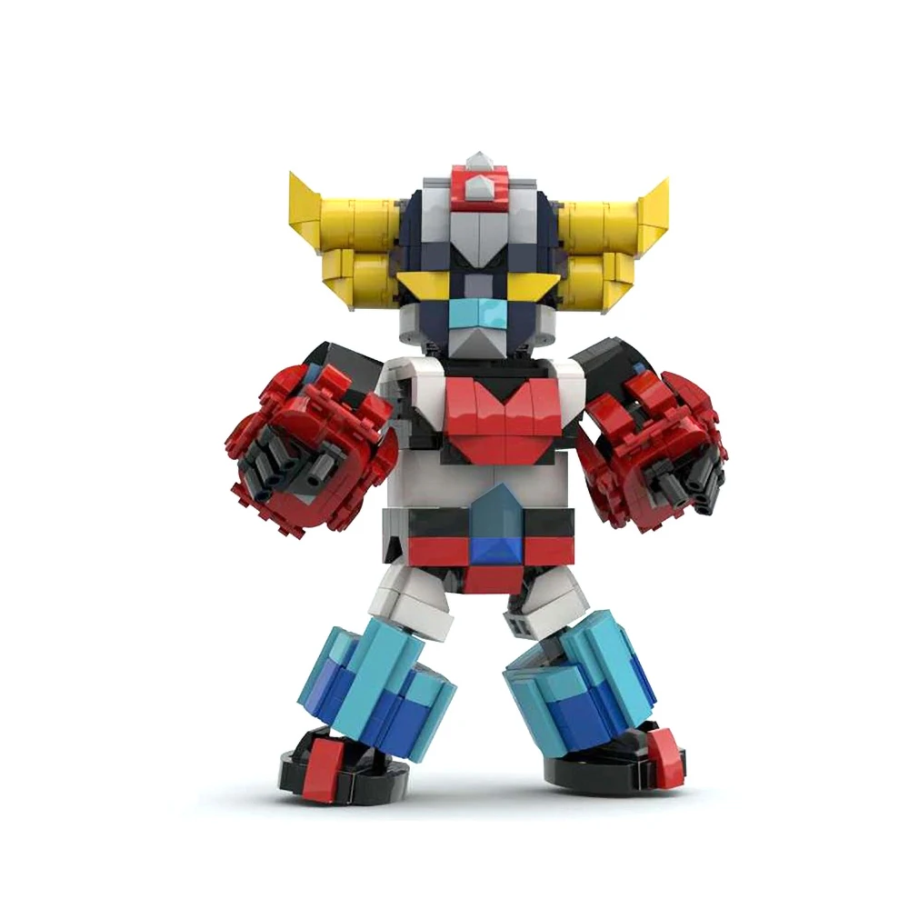 Moc mini anime figuras técnica goldoraked mecha ufo robô blocos de construção diy boneca ação modelo tijolos brinquedos crianças presentes