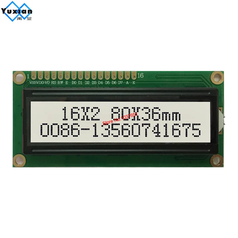 LCD 디스플레이 모듈, I2C 1602, 16x2, 3.3v, 5v, HD44780, SPLC780D