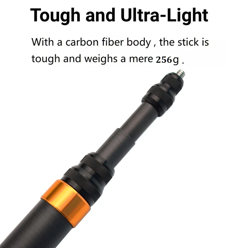 Selfie Stick Invisibile Da 5m In Fibra Di Carbonio – Asta Super Lunga Per Insta360 X4/X3/X2