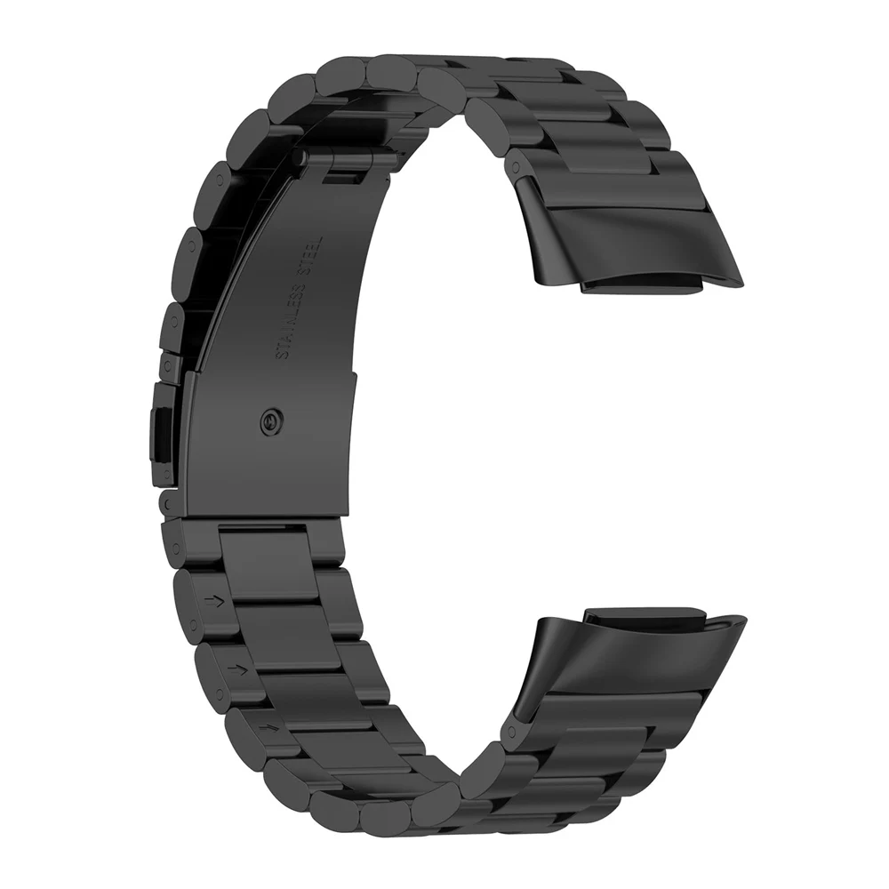 สำหรับ Fitbit Charge 5สายนาฬิกา Watchband 3ลูกปัดสแตนเลสโลหะ