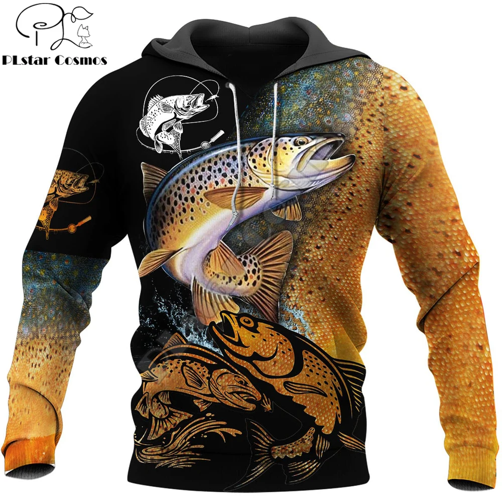 

Fishing Love Brown Trout 3D Printed Autumn Men Hoodies Unisex Casual Pullover Zip Hoodie Streetwear sudadera hombre DW602