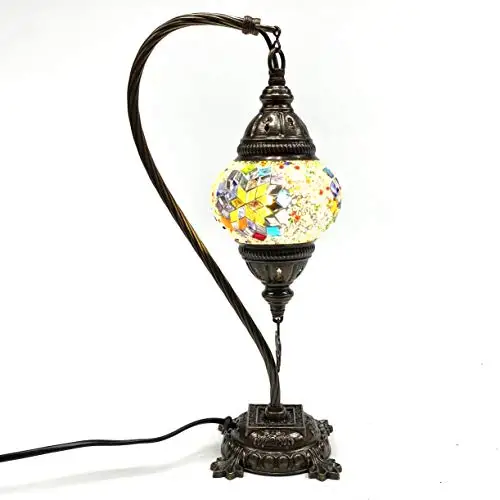 Turkish Mosaic Camel Neck Lamp - 8.5 