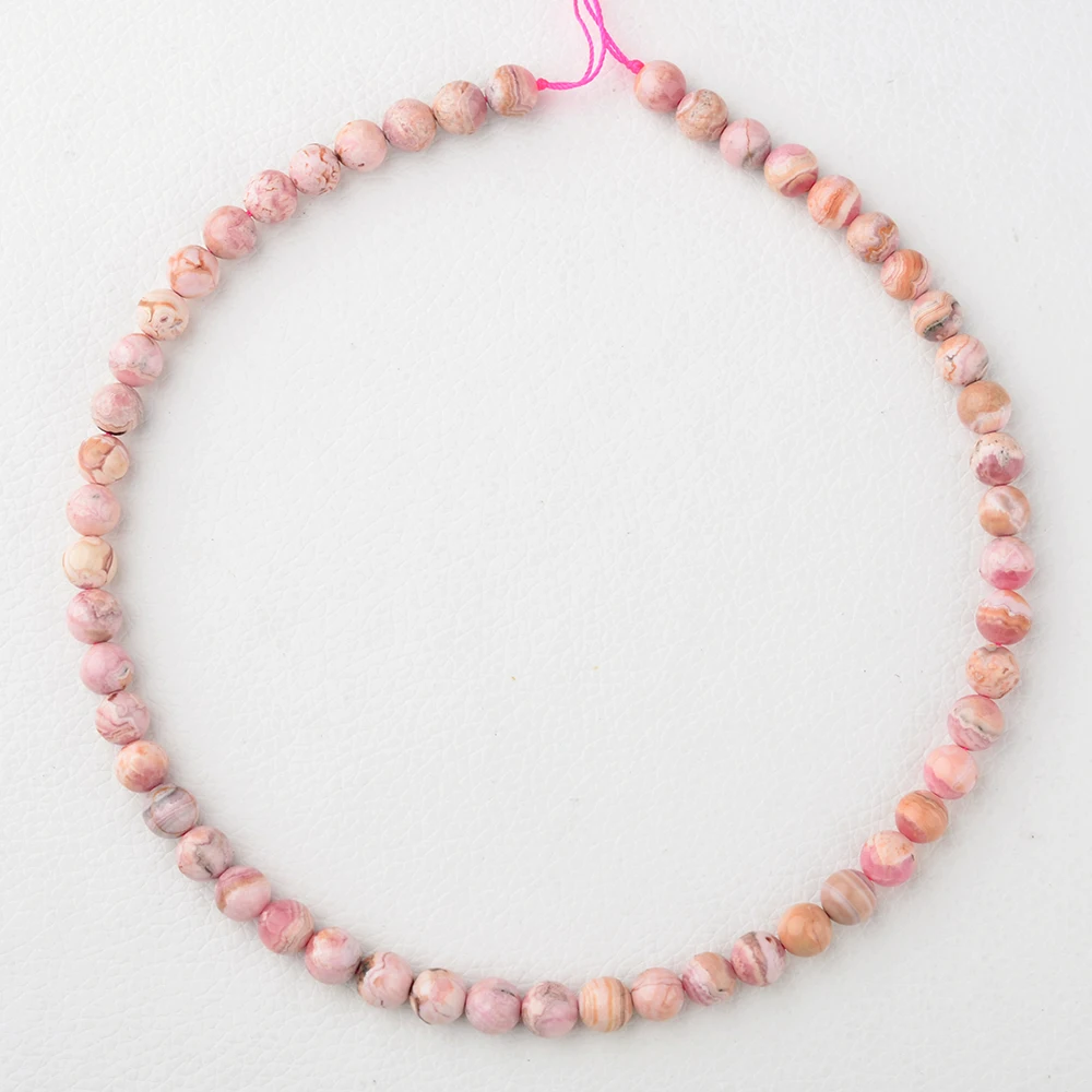 Natural 7mm-12mm Rhodochrosite Smooth Round Loose Beads For Jewelry Making Design