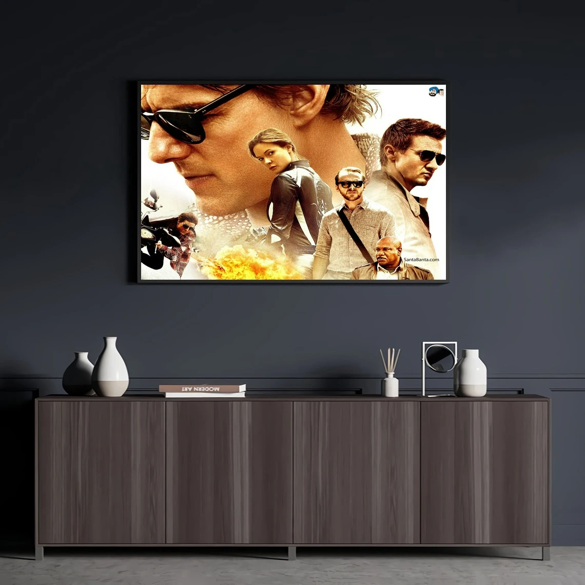 Tom Cruise Mission Impossible Movie Poster Canvas Print Home Decoration Wall Painting (No Frame)