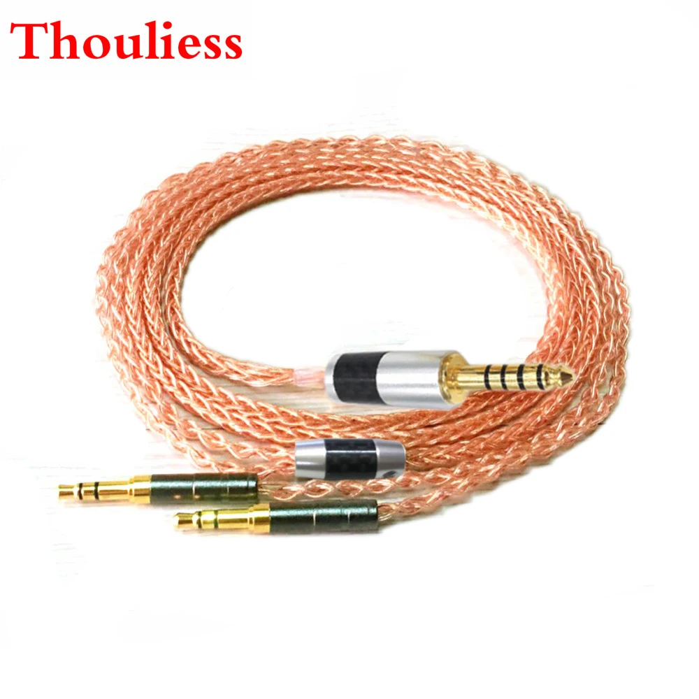 Thouliess HiFi 7N OCC Single Crystal Copper 8 Cores Headphone Upgrade Cable  for Sundara Aventho Focal Elegia t1 t5p D7200 MDR-Z