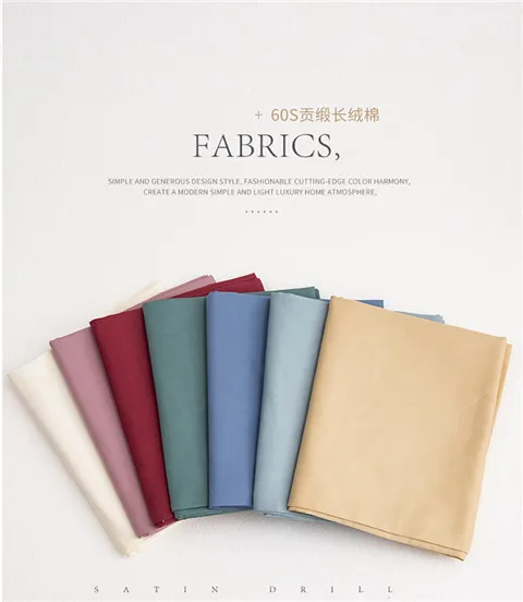 60S High Quality Egyptian Cotton Pillow Case Solid Color Home Hotel Bedding Pillow Cover Brief Style Pillowcase