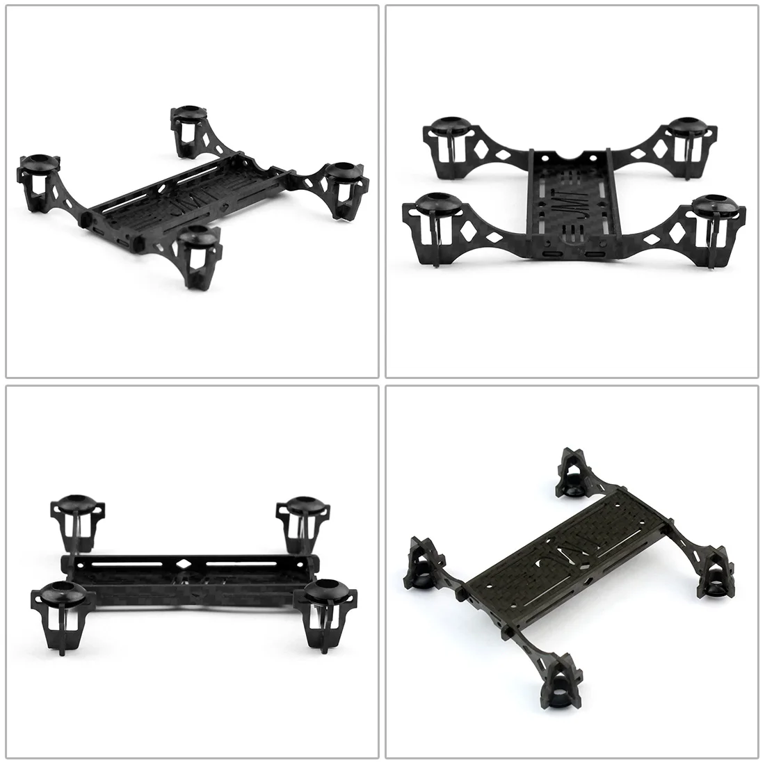 Jmt mini kit de estrutura de fibra de carbono com distância entre eixos de 100mm, suporte para motor de escova 8520/hélice de 55mm para aeronaves quadricóptero fpv rc