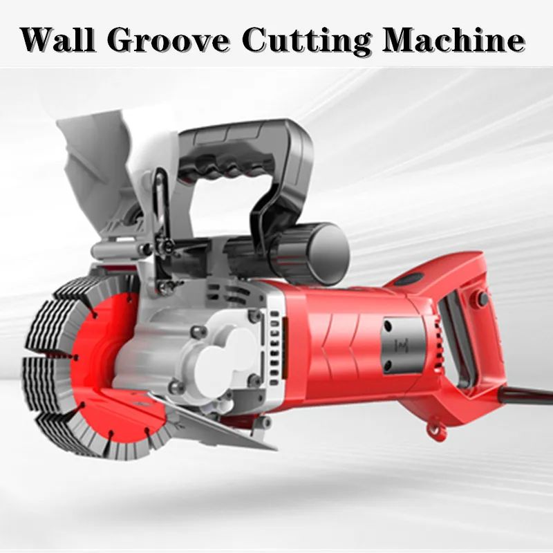 

Electric Brick Wall Groove Cutting Machine 220V 4200-6000W Steel Concrete Cutter Slotting Machine DIY Home Decoration Grooving T