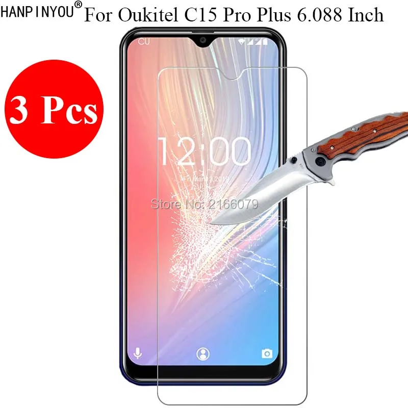 Защитное стекло для Oukitel C15 Pro, C15Pro Plus, закаленное, 3 шт./лот