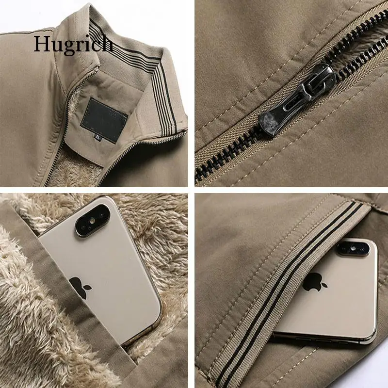 Winter Mens Bomber Jackets Casual Male Outwear Fleece Thick Warm Windbreaker Jacket Mens Military Baseball Coats Clothing