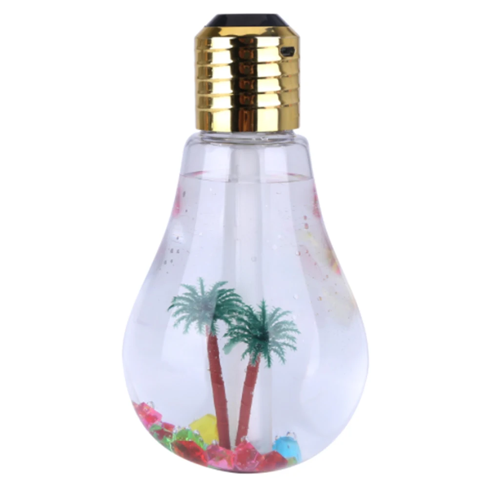 

Portable USB Desktop Bulb Air Humidifier Ultrasonic Humidifier with On/Off 7 Color Changing LED Night Lights For Home Office