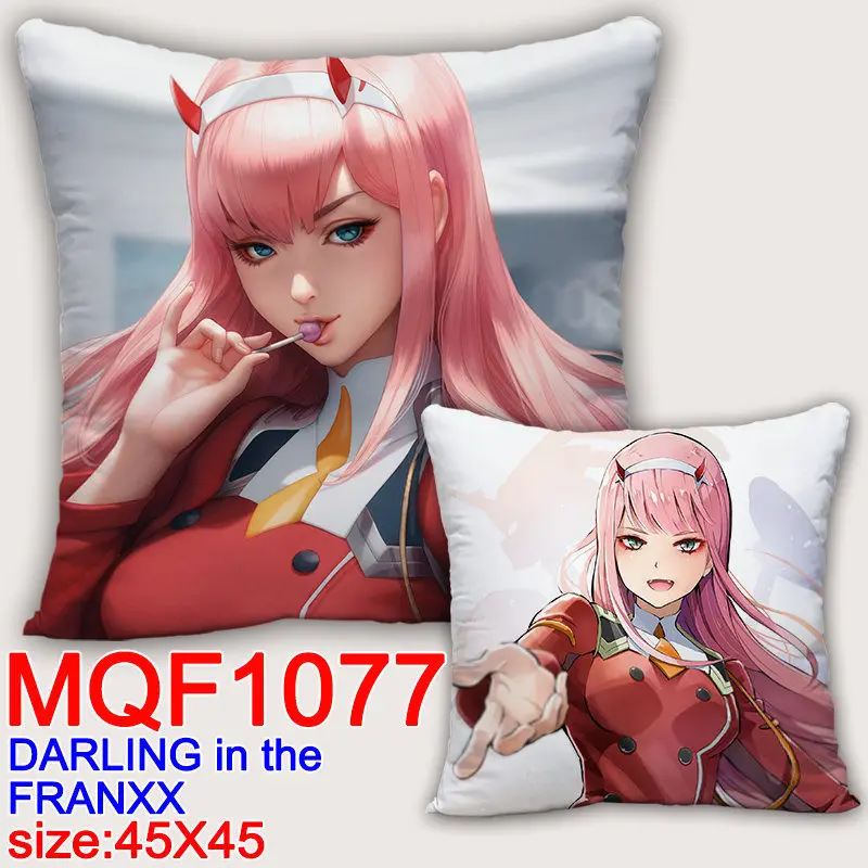 45X45CM Anime Game Daring In The Frakxx Pillow Covers 02 ZERO TWO CODE 002  Dakimakura Case 3D Double Sided Print Pillowcase