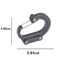 Multifunctional Hybrid Gear Clip Carabiner 360 Degree Rotating Hook Strong Buckle Camping Hiking Travel Backpack Outdoor Gadget 4