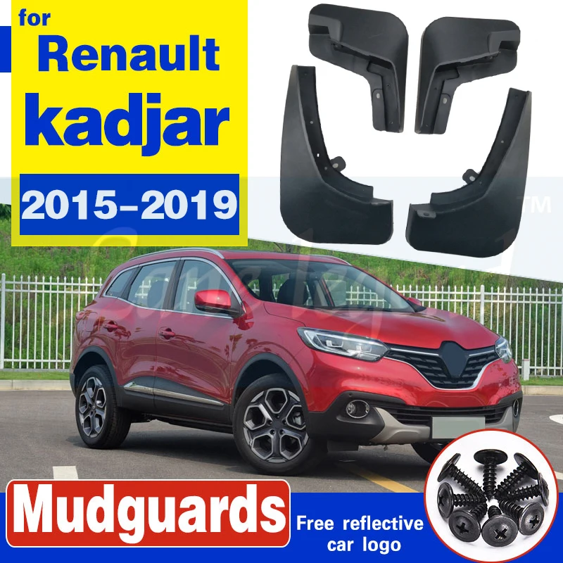 

Комплект литых брызговиков для Renualt Kadjar 2015-2019, брызговики, брызговики, грязеотталкивающие передние и задние