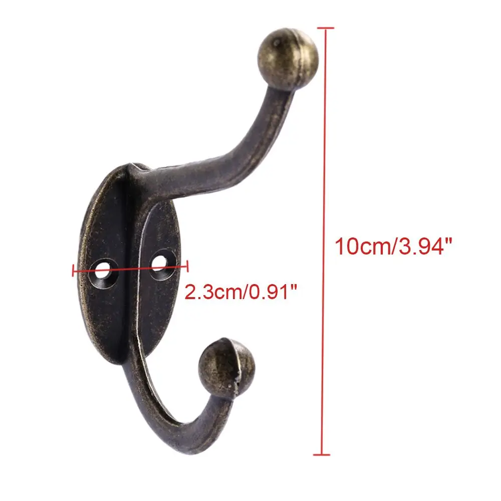 1pcs Vintage Bronze Wall Hook Coat Bag Towel Hat Hanger Robe Wall Hanging Hooks Home Bathroom Kitchen Door Anitque Racks Holder