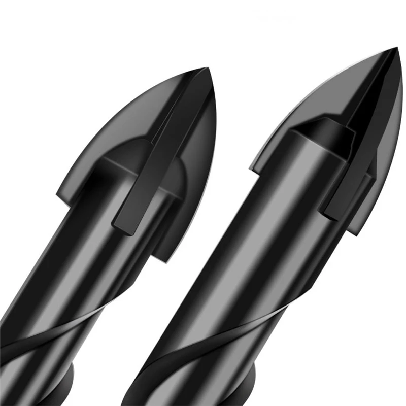 Broca multifuncional em liga resistente yg6x, 3-12mm, buraco de perfuração com 4 bordas de corte para broca elétrica