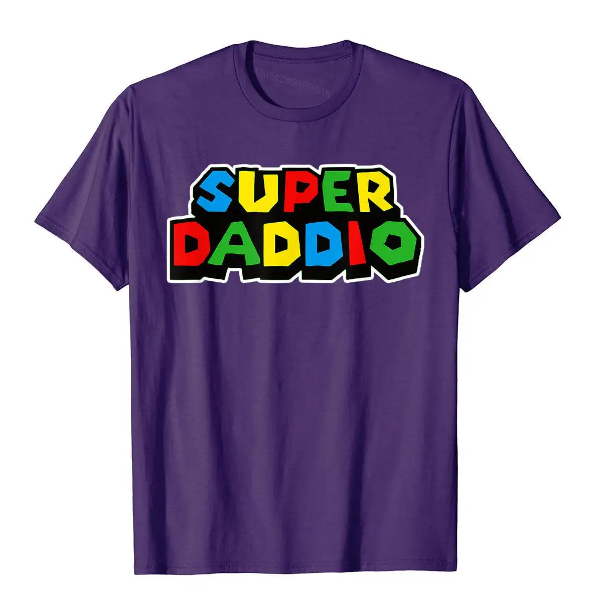 Mens Super Daddio T-Shirt Funny Saying Gamer Video Game Geek Dad T-Shirt Custom Top T-Shirts Prevalent Male T Shirt Classic