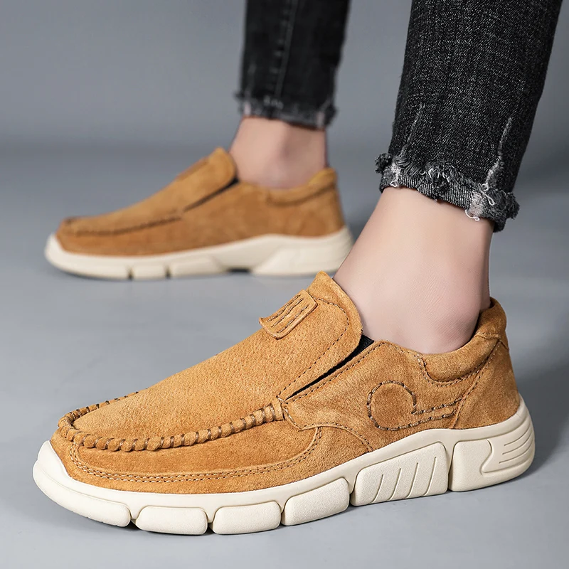 

Fashion Sneakers Men's Shoes Leather Men Casual Shoes Fashion Top Quality Moccasins Slip On Loafers Men Flat Shoes