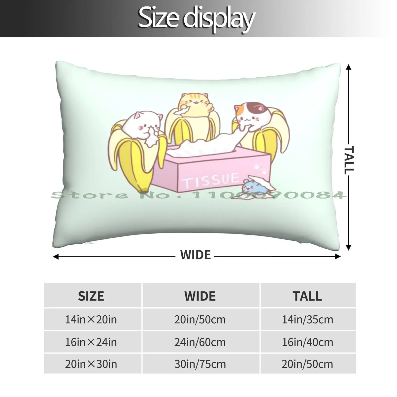 Banana Cat Kitten Kawaii Pillow Case 20x30 50*75 Sofa Bedroom Gr86 Gt86 Ae86 Gazoo Racing Brz Boxer Fast And Furious Japan Race