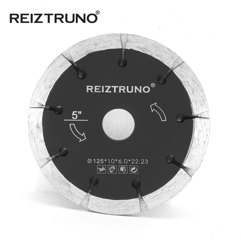 REIZTRUNO 125mm Premium Cutter Blade Double Sandwiched Diamond Tuck Point Blades for stone concrete cutting,Dry or Wet Use