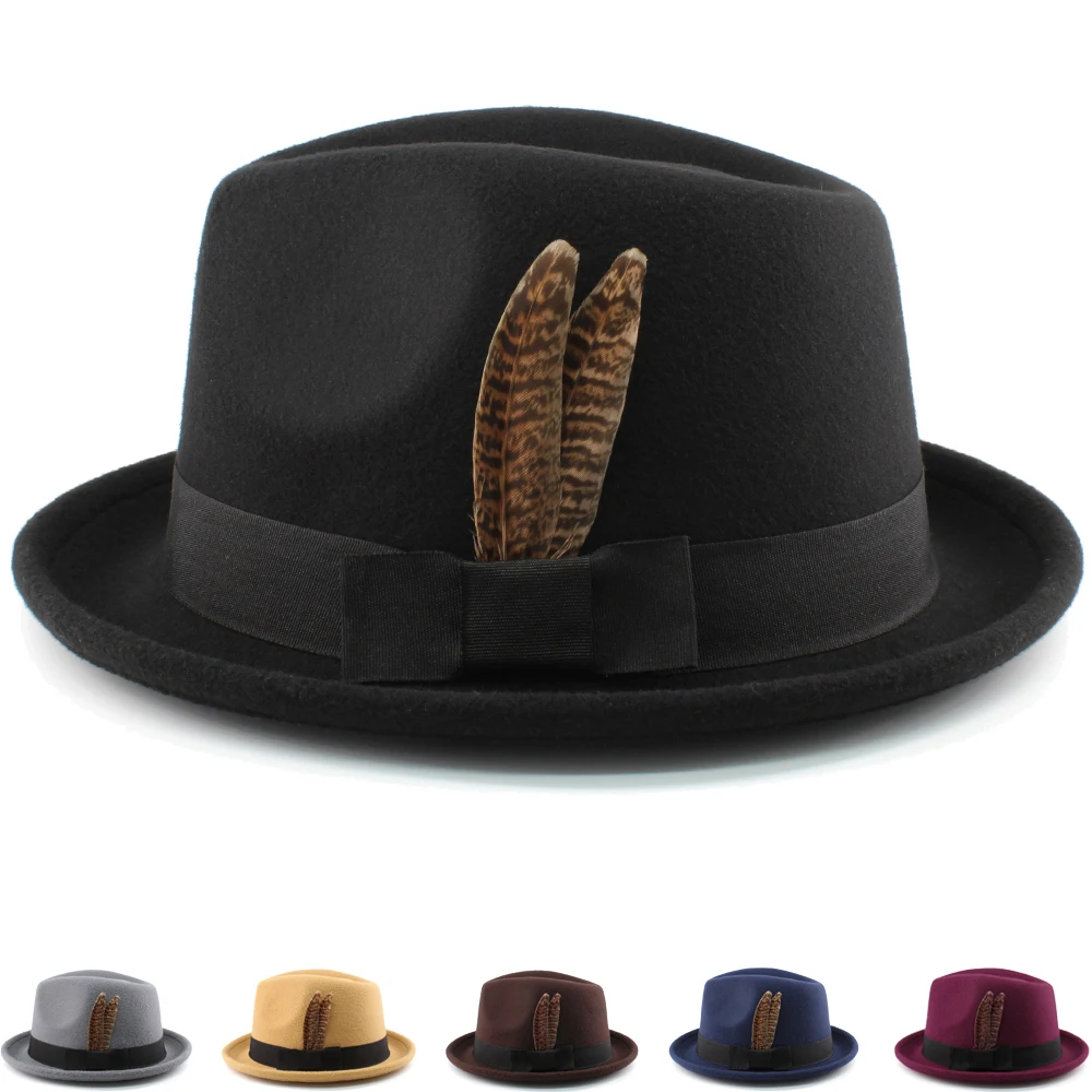 

Мужская модная шляпа от солнца, шляпа-Панама, Классическая Ретро джазовая уличная дорожвечерние, уличный стиль, зимняя теплая L