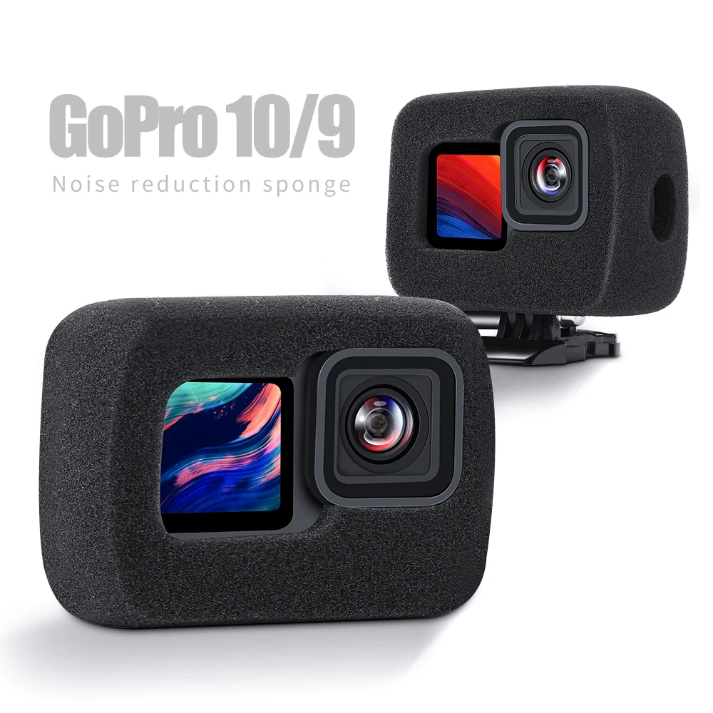 Gopro hero 10 9 블랙 버블 코튼 방풍 쉴드 스포츠 카메라 액세서리 고밀도 폼 go pro 9 보호 케이스.