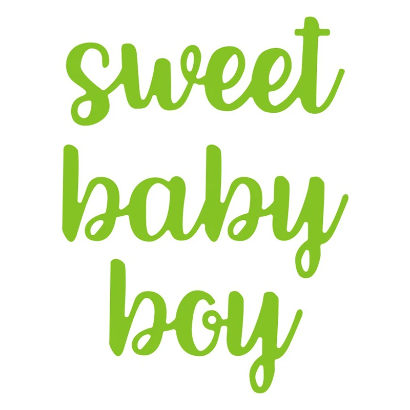 2024 Arrival Metal New Sweet Baby Phrase Word Letter Cutting Dies for Scrapbooking Greeting Card Making Stencils Boy Girls