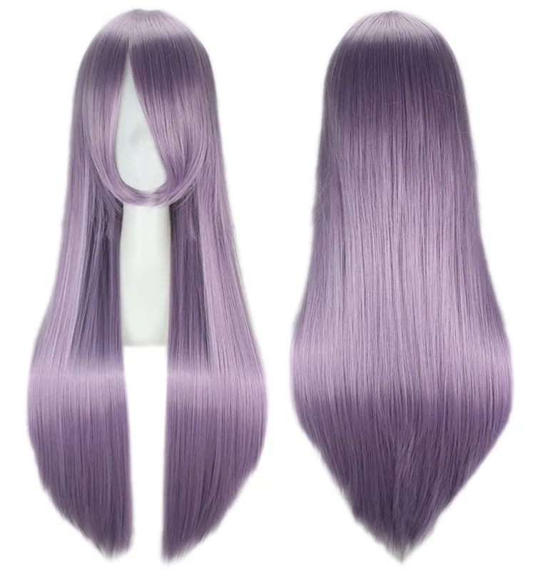 80CM Women Lady Customized Long Straight Hair Multi Color Head Wear Party Performance Prop