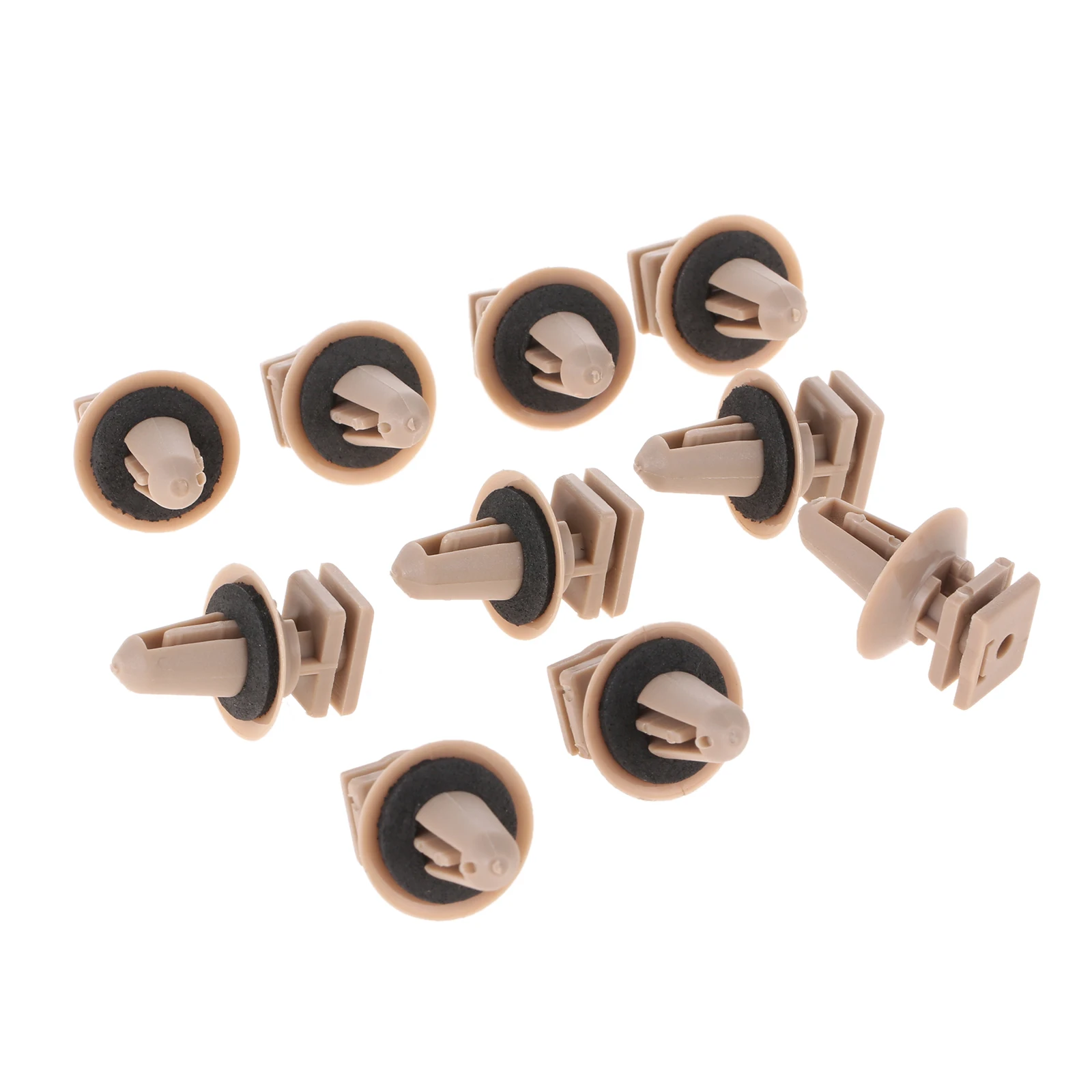 10 Sets Plastic Car Interior Sill Door Entrance Trim Clips 51477117532 for BMW Auto Fastener & Clip Interior Accessories Beige