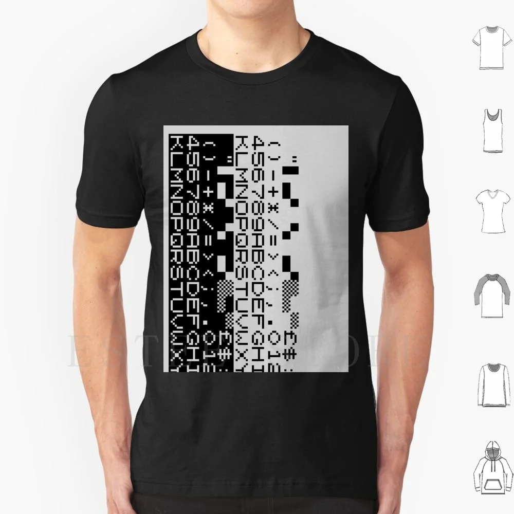 Zx Font T Shirt Cotton Men DIY Print Computer Zx80 Zx81 Zx Spectrum Clive Amstrad Kempston Micro Microcmputer 1k 16k 48k 128k