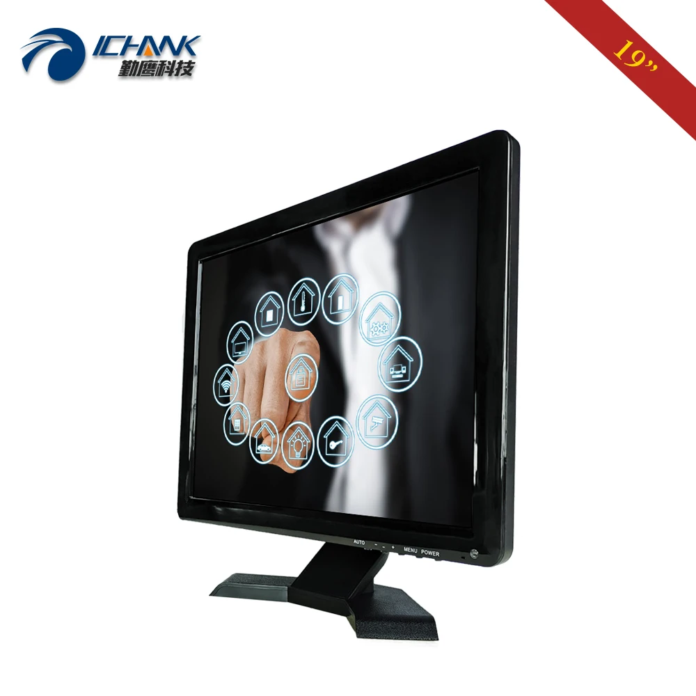 شاشة 19 بوصة 1280x1024 5:4 HDMI-in USB VGA شاشة تعمل باللمس بالسعة لآلة طلب الوجبات لتسجيل المدفوعات النقدية POS، ZB190JC-581D