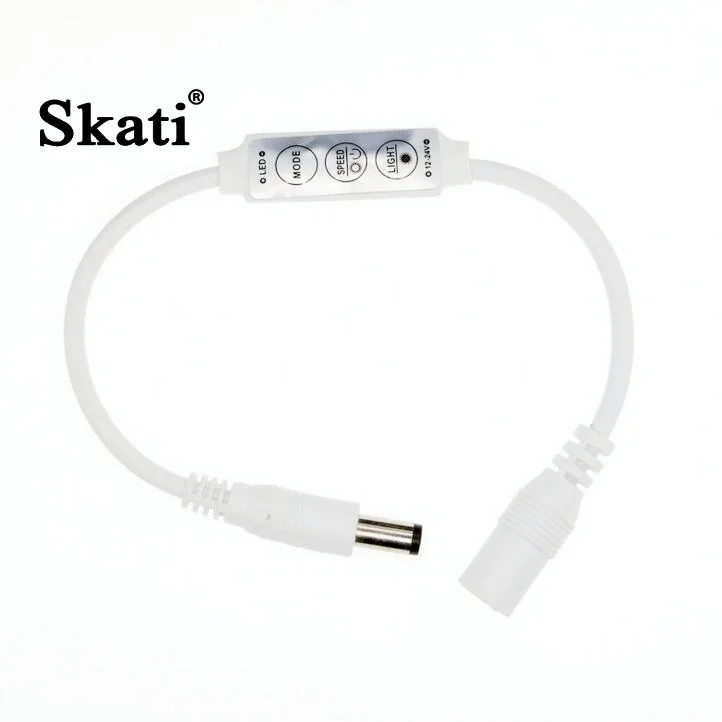 Led Mini 3-Kunci Monokrom Manual Peredupan Controller 12V 24 V Lampu dengan Lampu Strip Controller