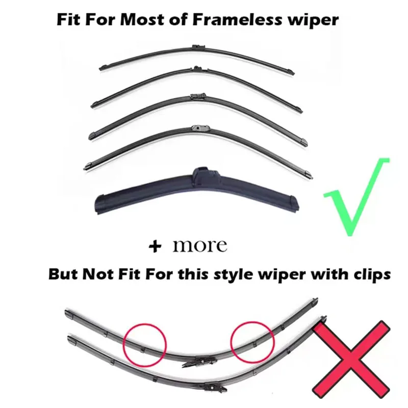 2Pcs/lot Universal AAA-Grade Auto Vehicle Insert Soft Rubber Strip Refill For Frameless Wiper Blades 6mm 26\