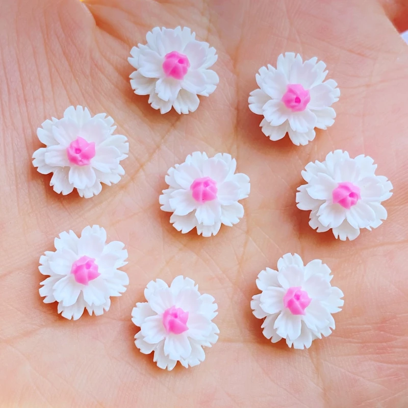 60Pcs New Mini Cute Flower Series Flatback Cabochon Scrapbook Kawaii accessori per abbellimenti fai da te G42