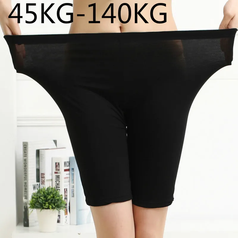 2021 New Women XL--5XL Plus Size Safety Leggings Summer Anti Light Pants Lengthened Modal Comfort Extended Comfortable Design