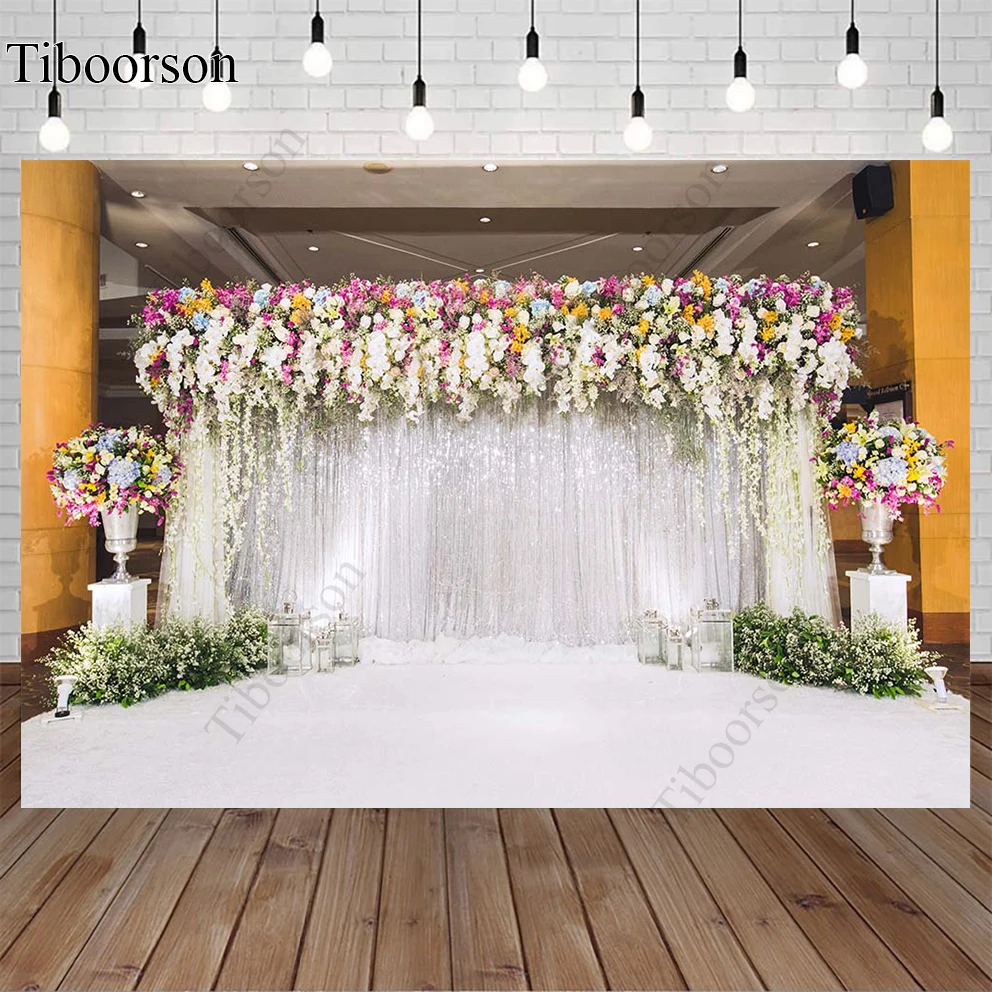 

Wedding Stage Ceremony Photocall Flower Shed Male Lead Heroine Photography Backdrops Photography Backgrounds for Photo Studio