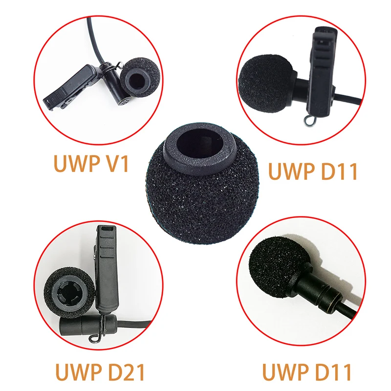 Canfon 2pcs Lavalier Mic foam windscreen covers with ABS plastic holder Compatible for SONY UWP V1/D11D/21 Wiereless microphone