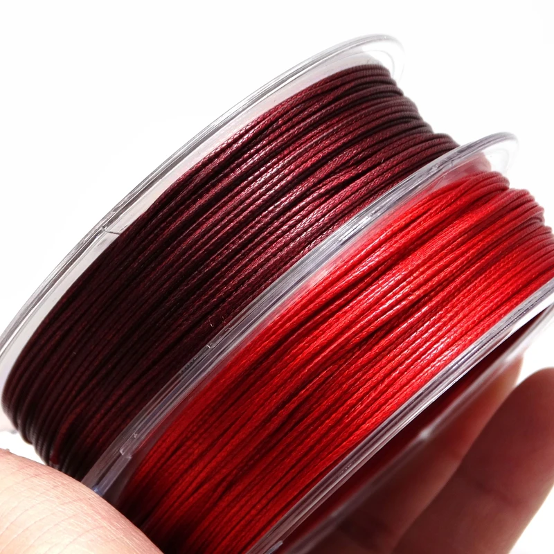 

0.5/0.8/1.0/1.2mm wax rope Wax thread Cotton cord line for making bracelet necklace thread string inelasticity cord