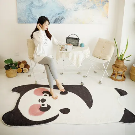 

Irregular Atype Panda Carpet, Plush Floor Mat, Bedroom Bed Blanket