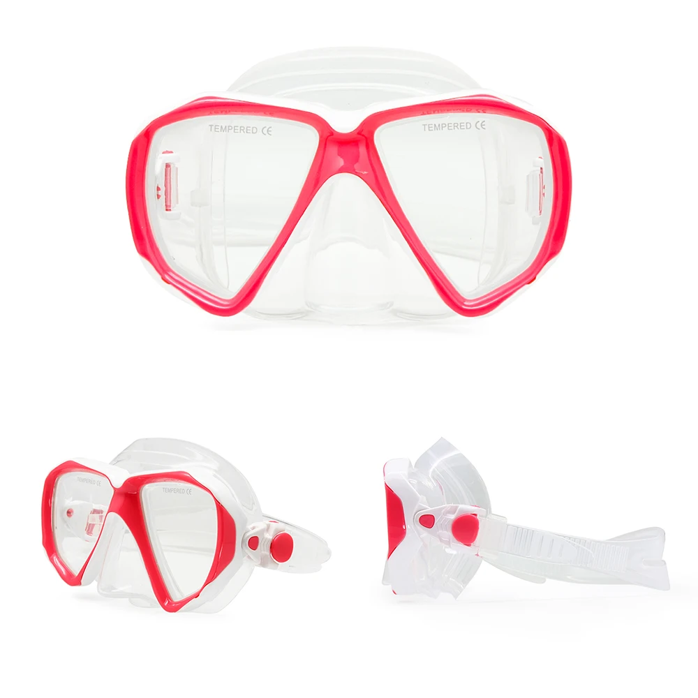 Children Snorkeling Gear Dry Top Kids Diving Mask Set Junior Swim Goggles with Tube Anti-fog Tempered Glass